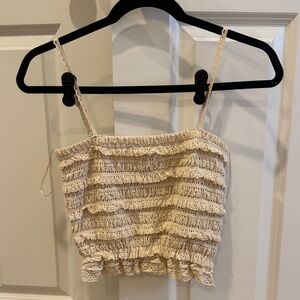 Girls knit ruffle top from Nantucket boutique.